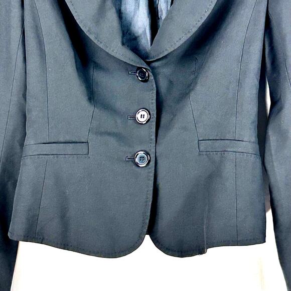 The Limited Jacket Womens 0 Black 3 Button Long Sleeve Single Breasted Blazer - Picture 3 of 11